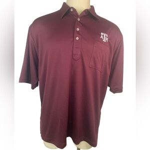 Pro Celebrity Maroon Polo Shirt with Texas A&M Logo Men’s 2XL